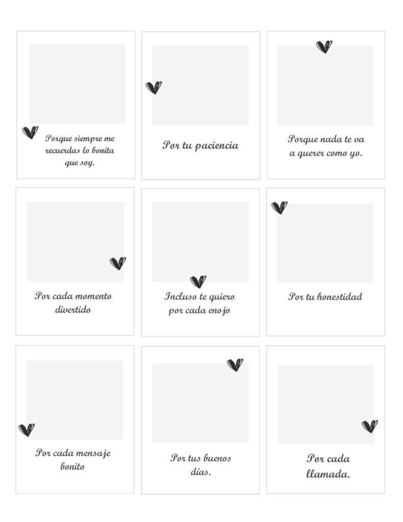 Plantilla De Razones Por Las Que Te Amo Descarga GRATIS En Pdf Para Imprimir Carteles